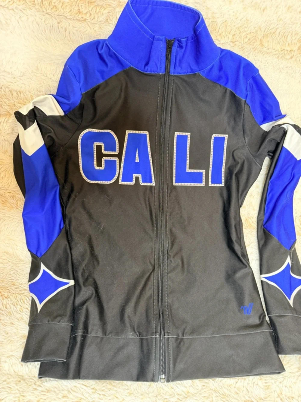CALI All Stars Black & Royal Blue Athletic Jacket and Leggings Set